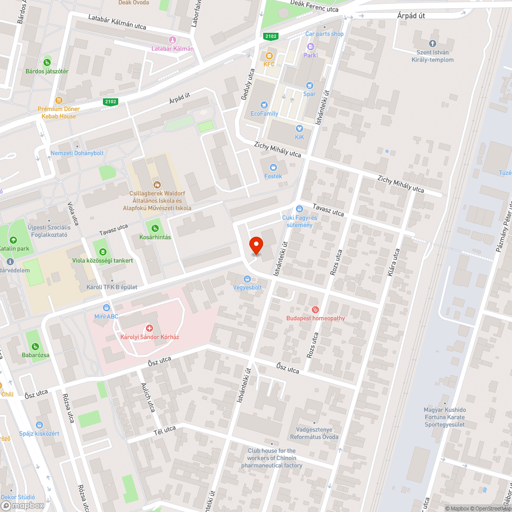 Elhagyott jármű bejelentés helye