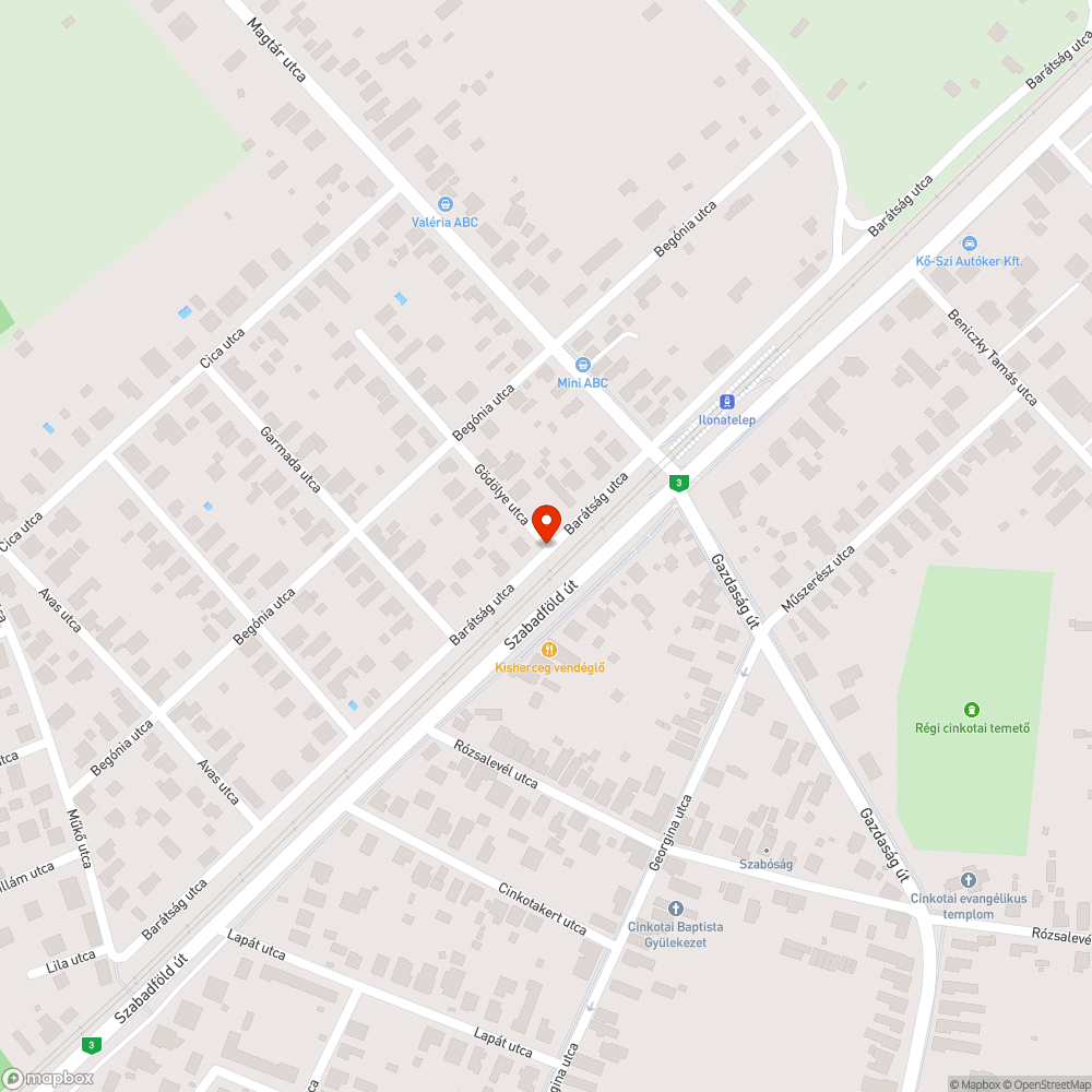 Megrongált közlekedési tábla bejelentés helye