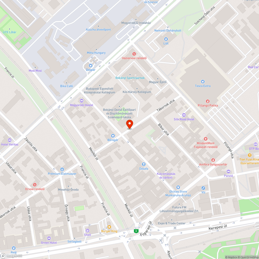 Tábornok utca elhagyott járművei bejelentés helye