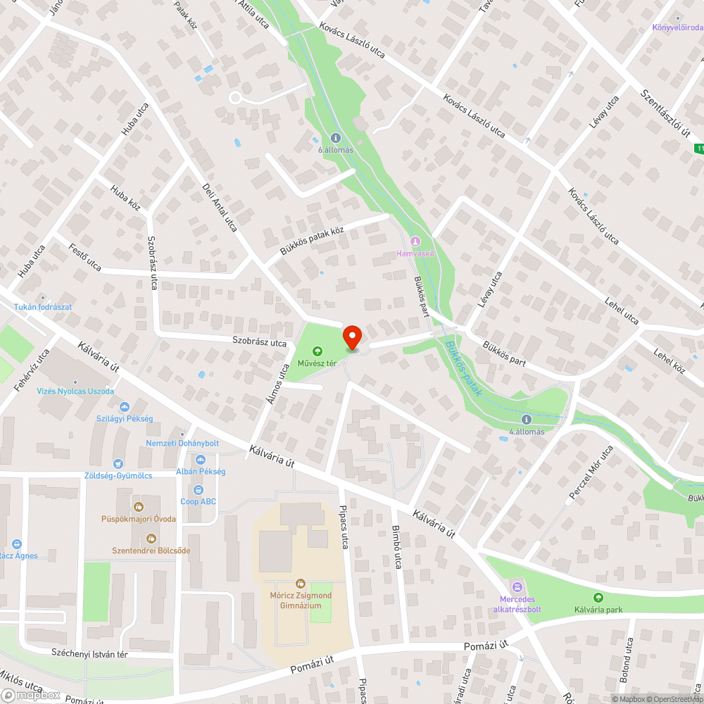 Kiégett közvilágítás, 3 LÁMPA! bejelentés helye