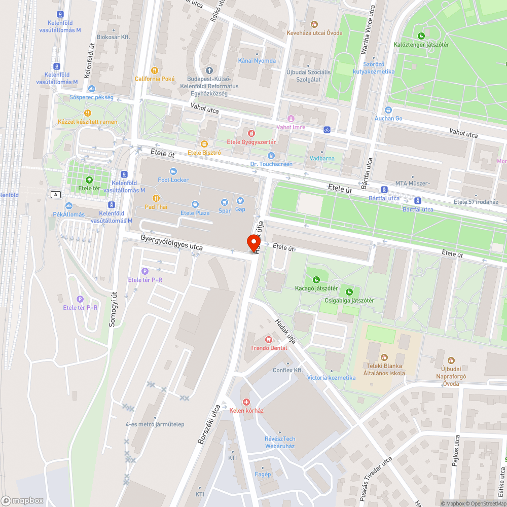 Hiányzó fényterelők bejelentés helye