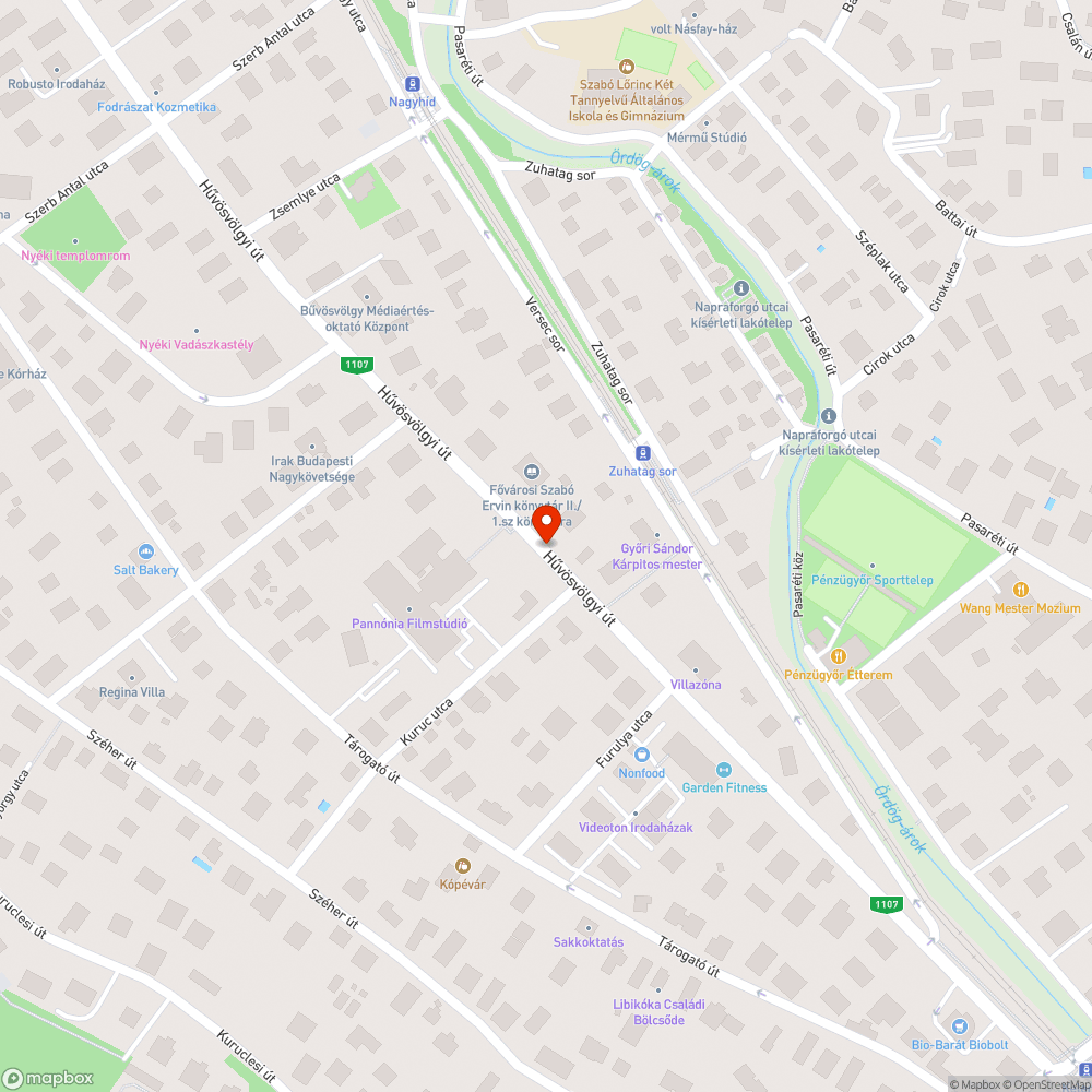 Hűvösvölgyi úton megszüntetett buszsáv bejelentés helye