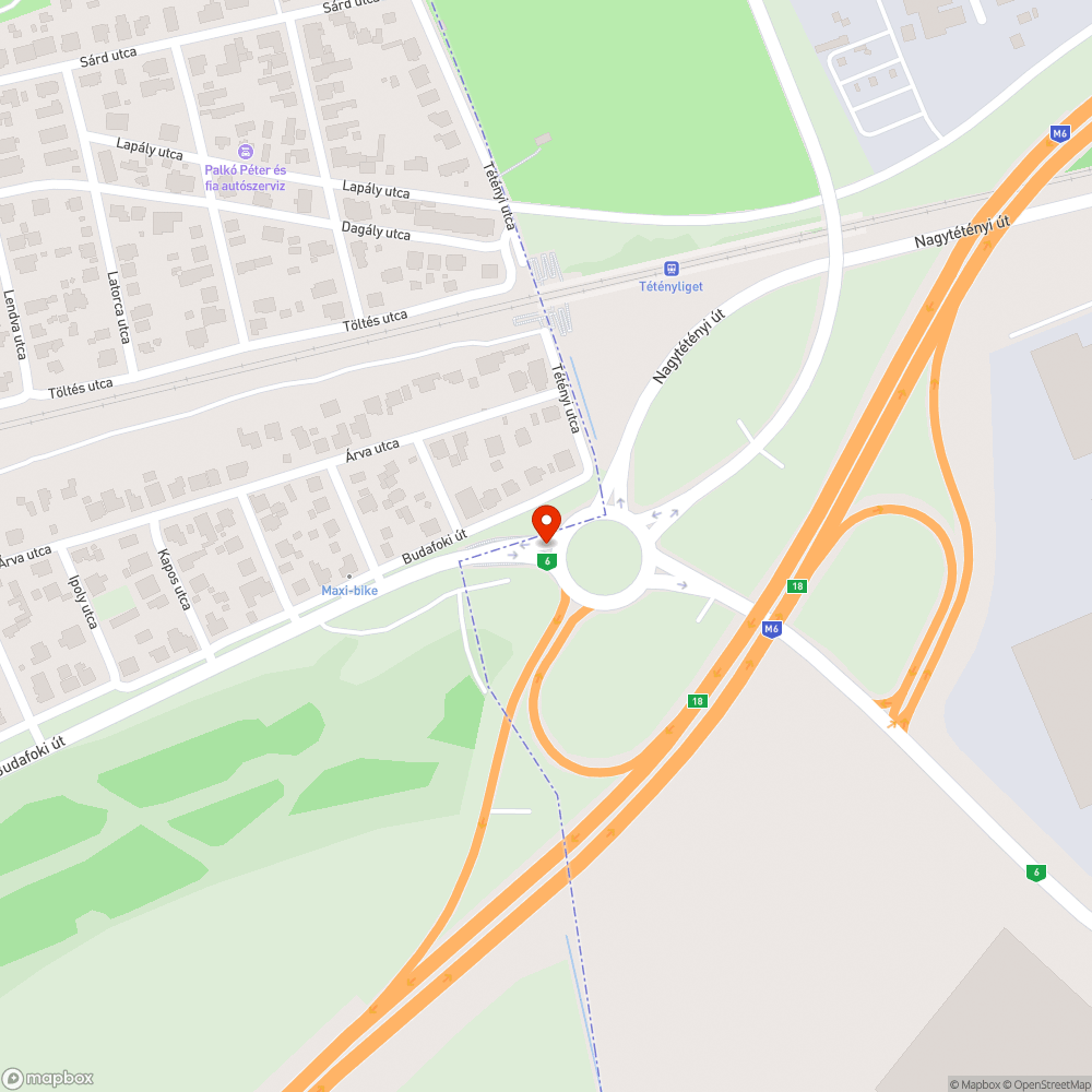 Lekopott gyalogosátkelő-felfestés bejelentés helye