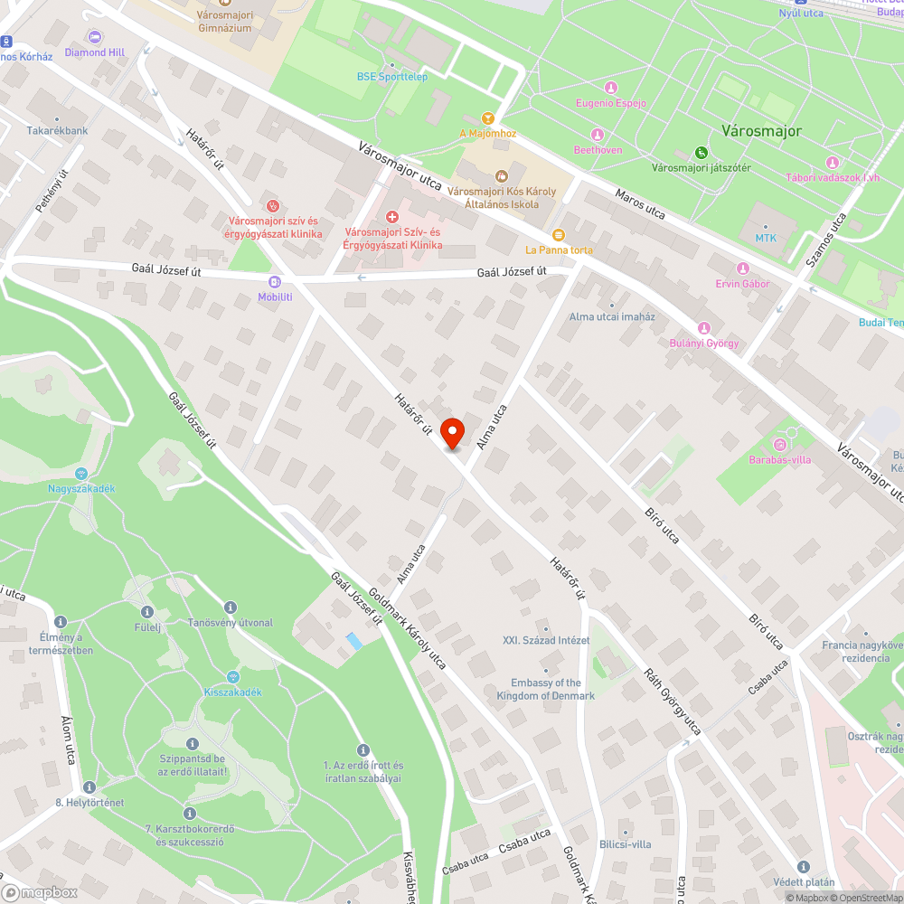 Elhagyott jármű bejelentés helye