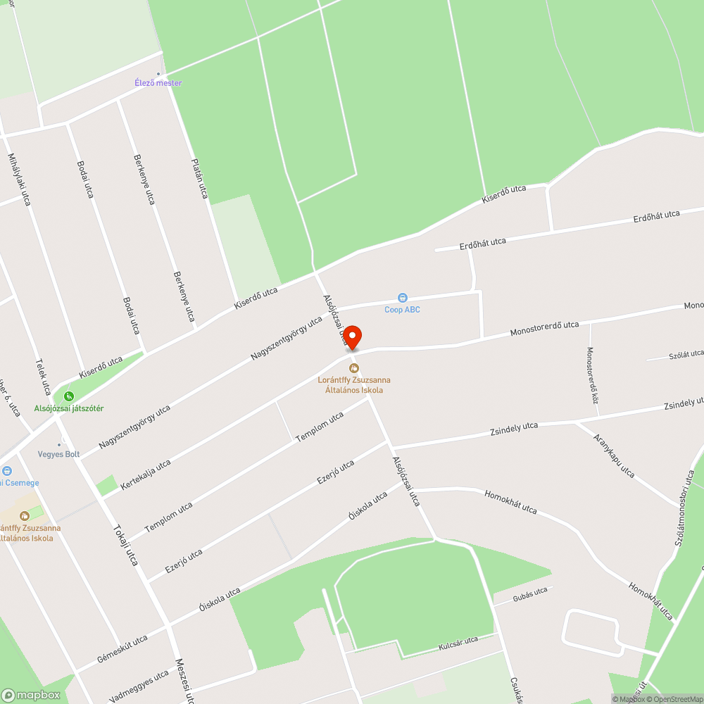 Bokatörő járda bejelentés helye