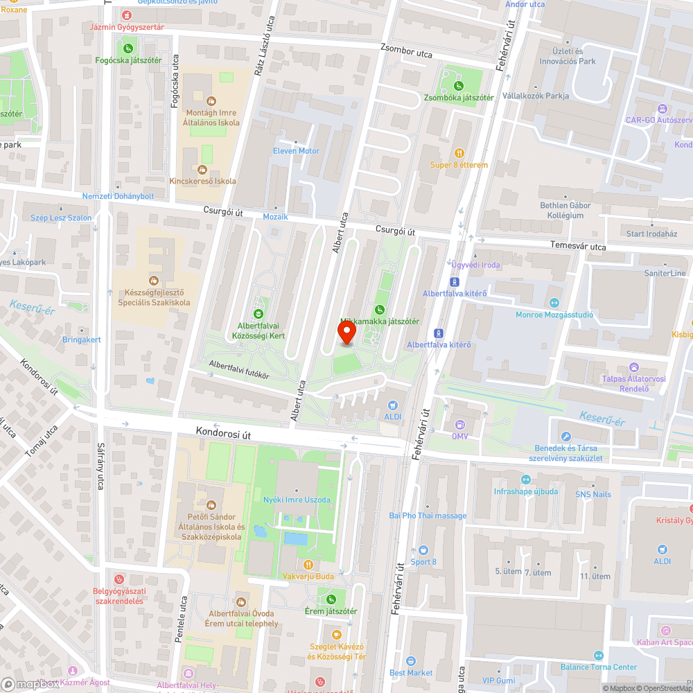 Kiszáradt fa bejelentés helye