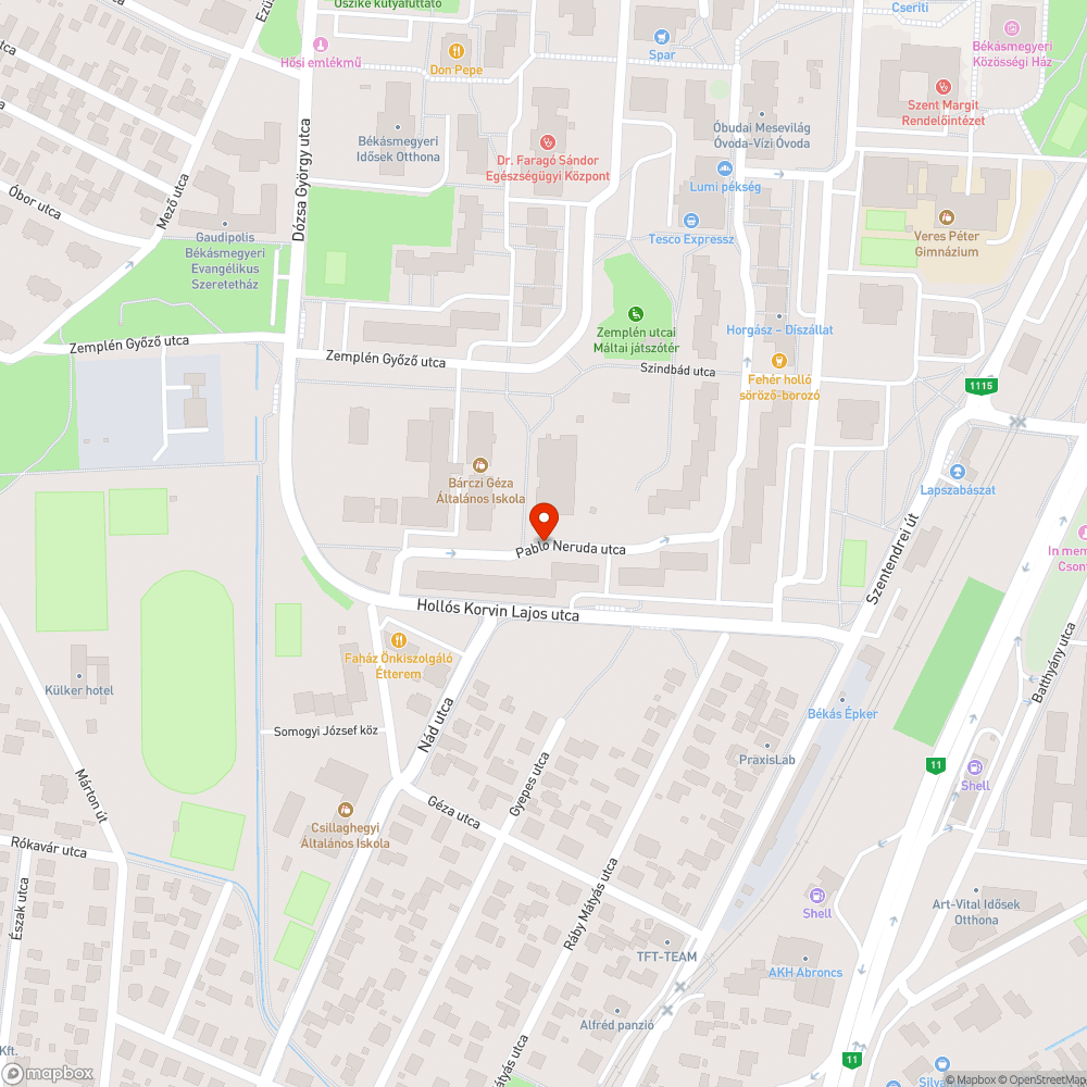 Útban lévő betongyűrű bejelentés helye