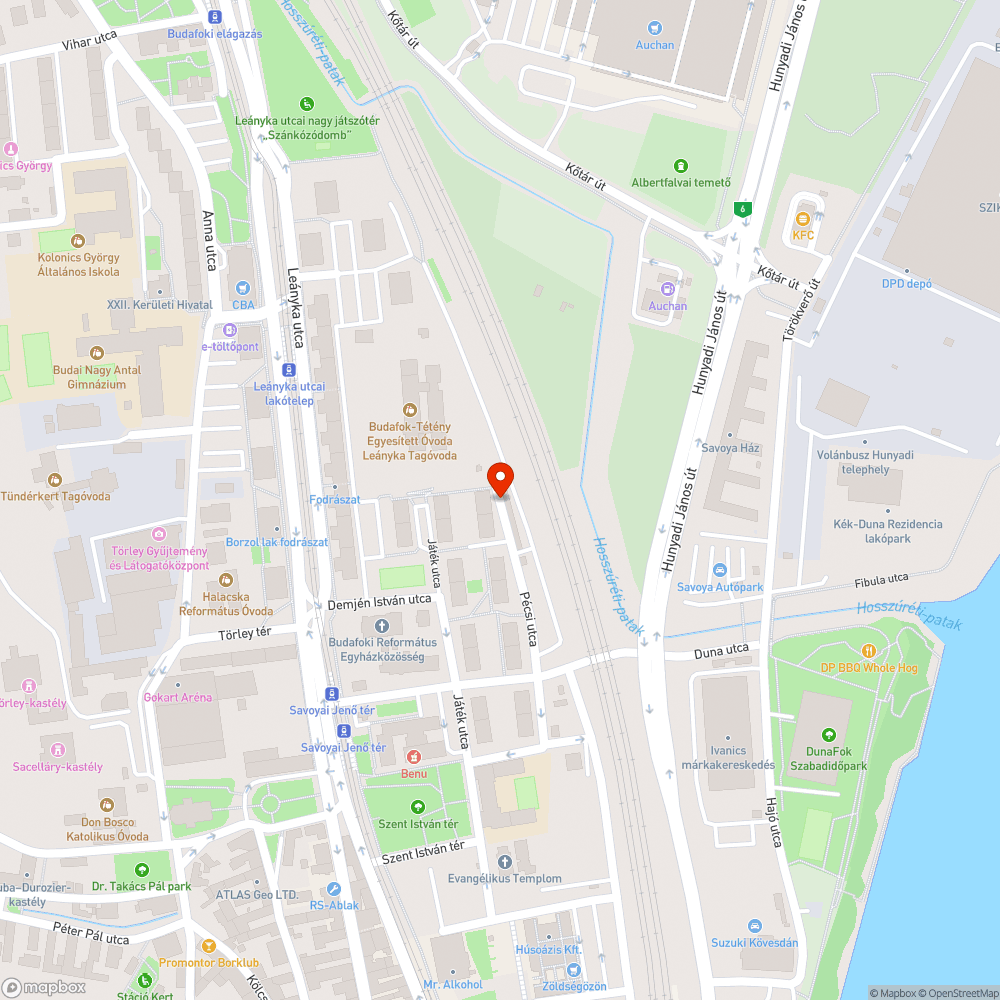 Elhagyott jármű bejelentés helye