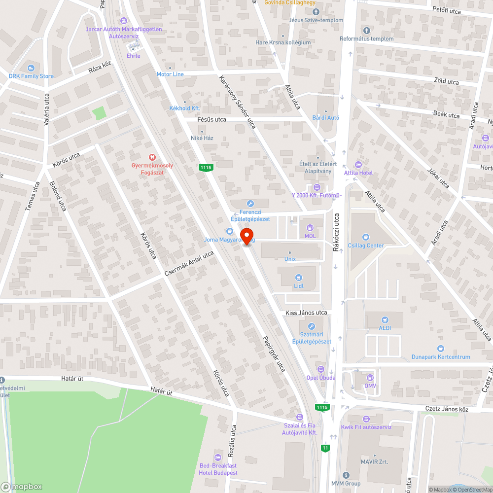 Rossz állapotú út bejelentés helye