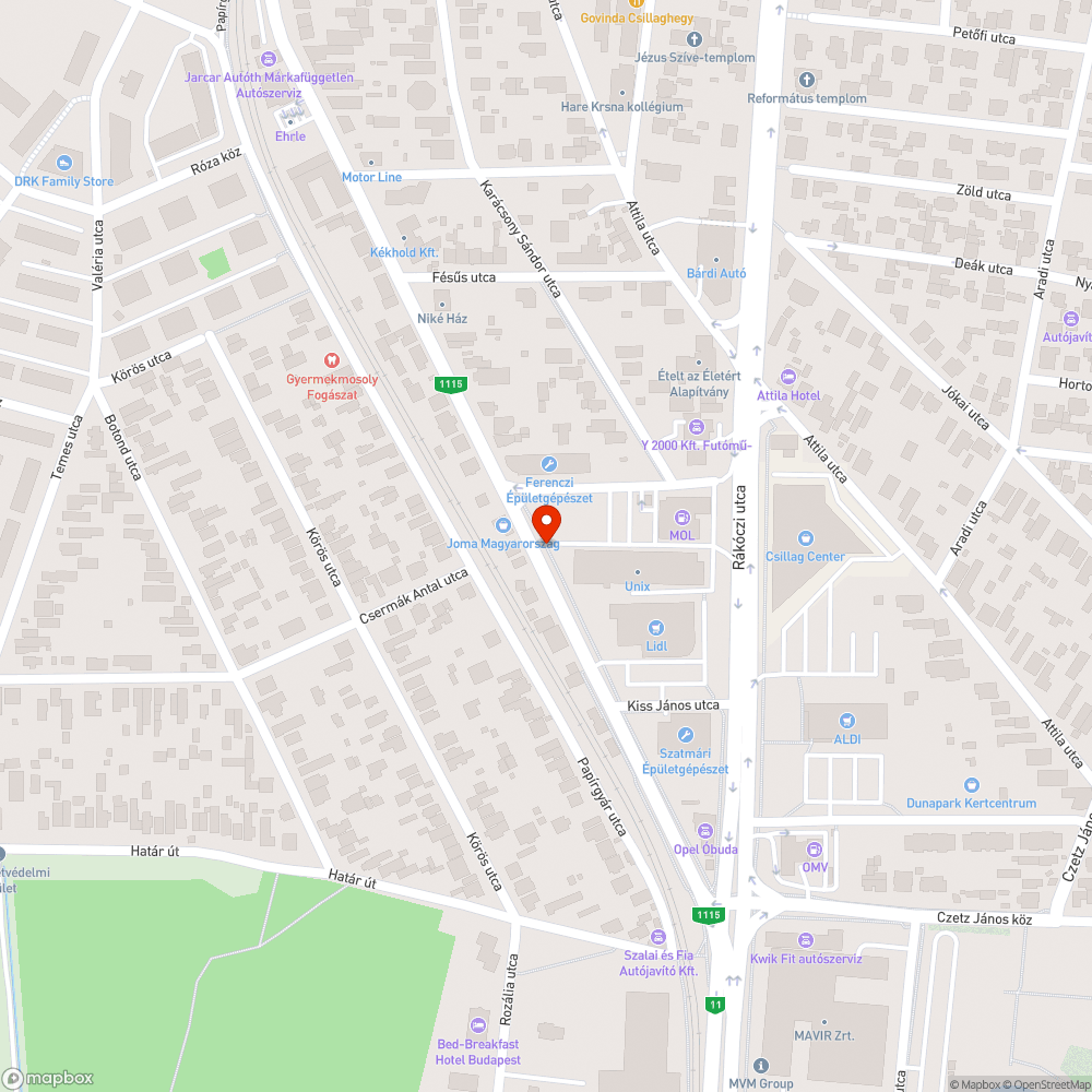 Fára erősített tárgy bejelentés helye