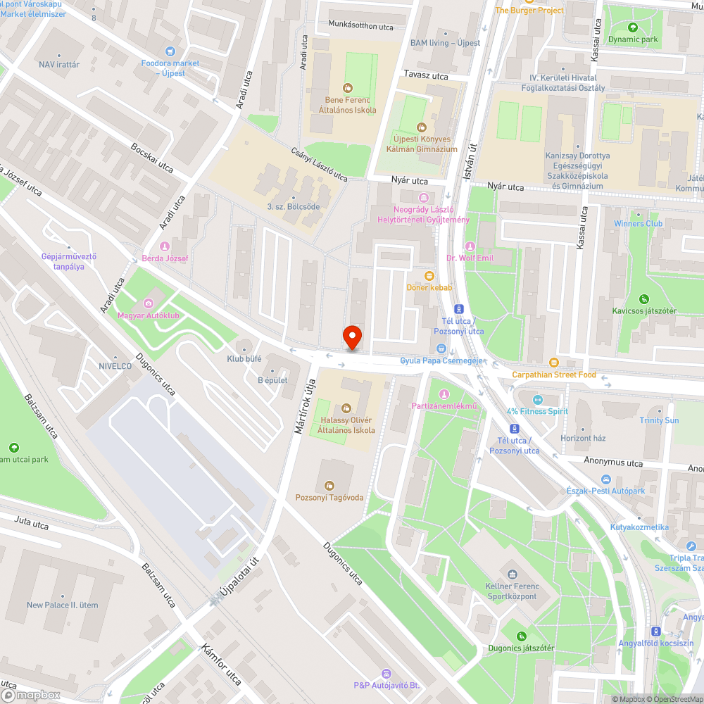 Lekopott festés a kerékpáros sávban bejelentés helye