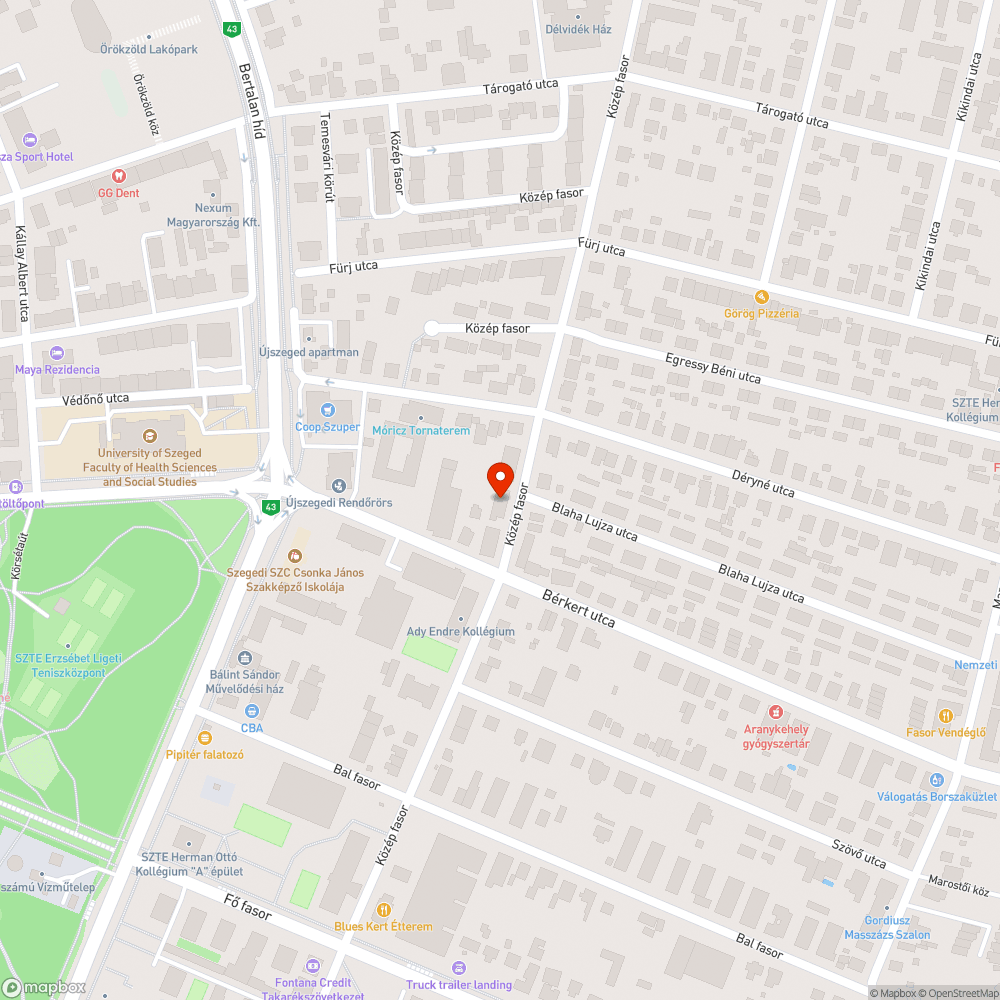 Kátyú a Közép fasor és Blaha utca kereszteződésénél bejelentés helye