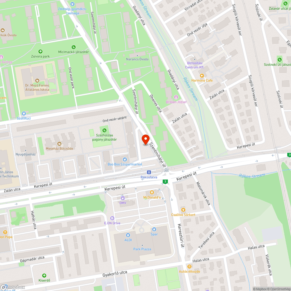 Szemèt a parkban bejelentés helye