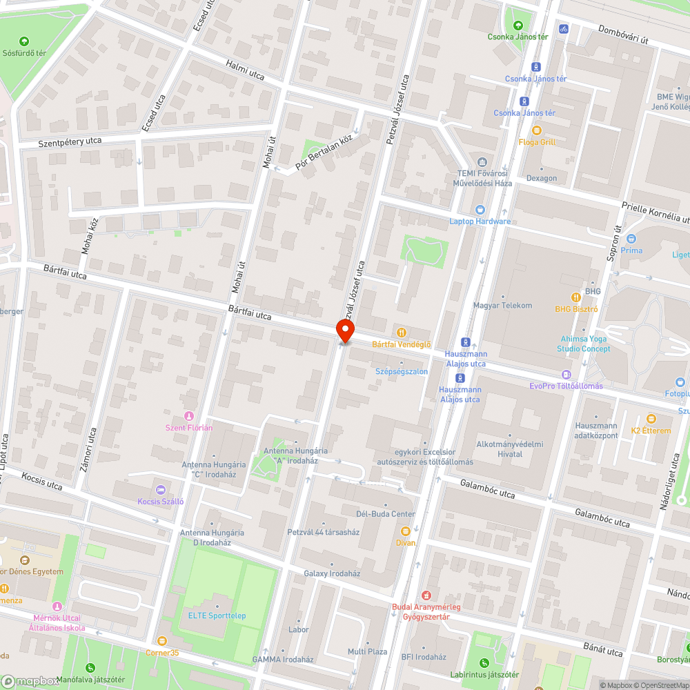 Megrongált közmű bejelentés helye