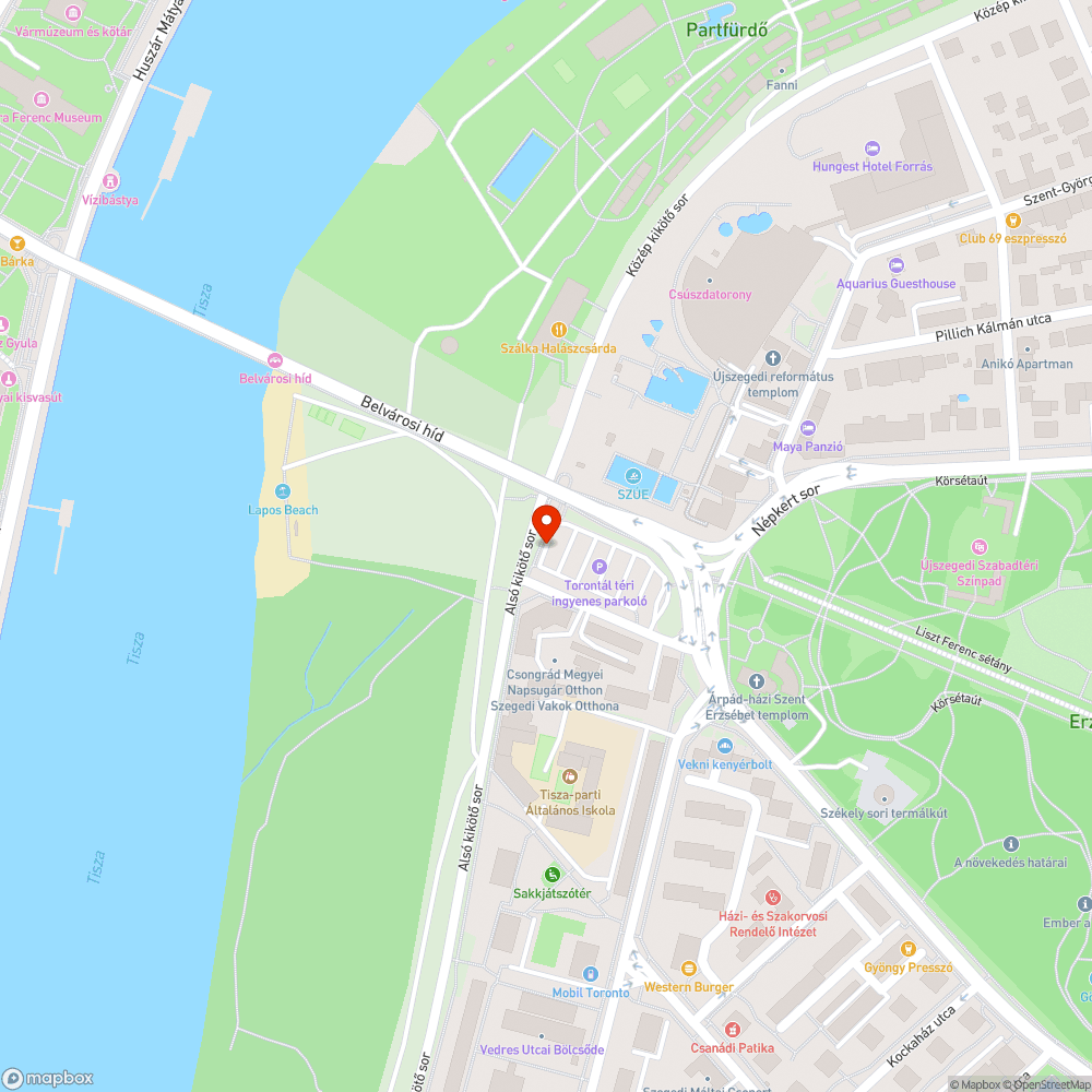 Sorsára hagyott kerékpár a Torontál téri parkolóban bejelentés helye