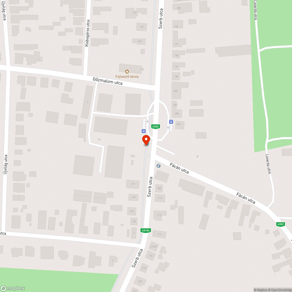 Kerékpárúton átvezetett vízelvezető bejelentés helye