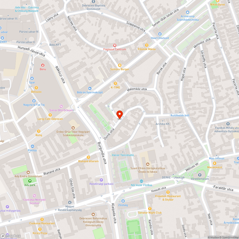 Szemét, gaz, folyamatos  szabálytalan parkolás Debrecen belvárosában bejelentés helye