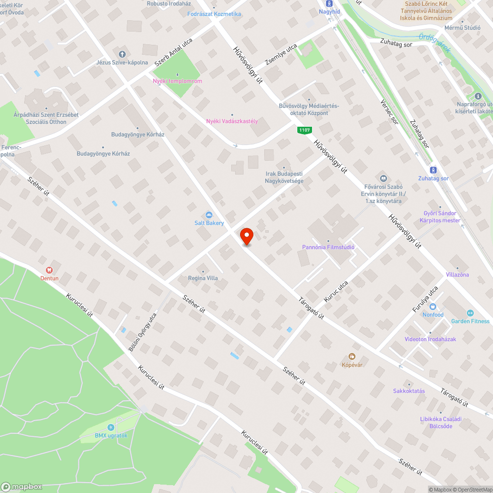 Elhagyott Yaris a Tárogató úton bejelentés helye