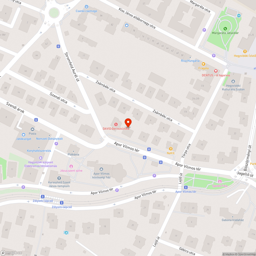 Apor Vilmos tér 7. járda bejelentés helye