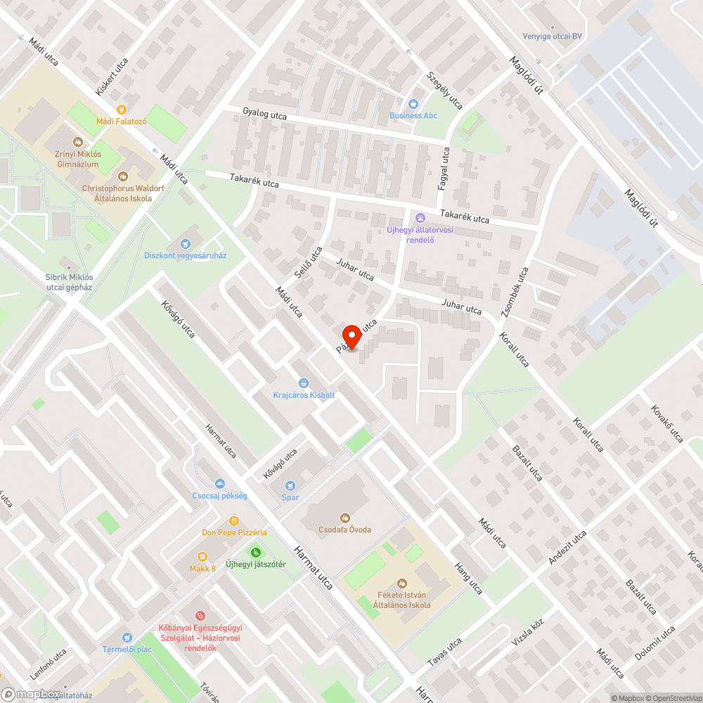 Egy kupac szemét bejelentés helye