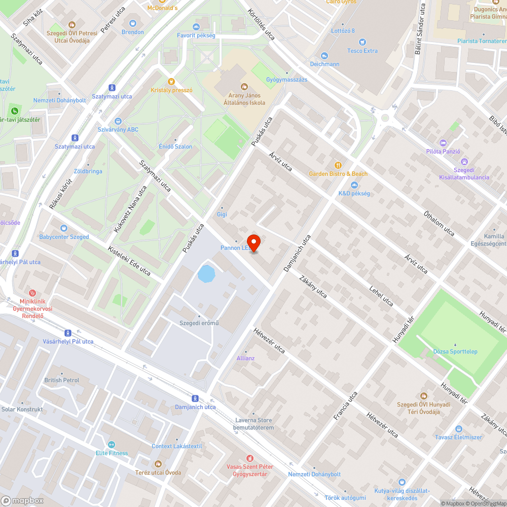 Balesetveszélyes beton darabok az utcán bejelentés helye