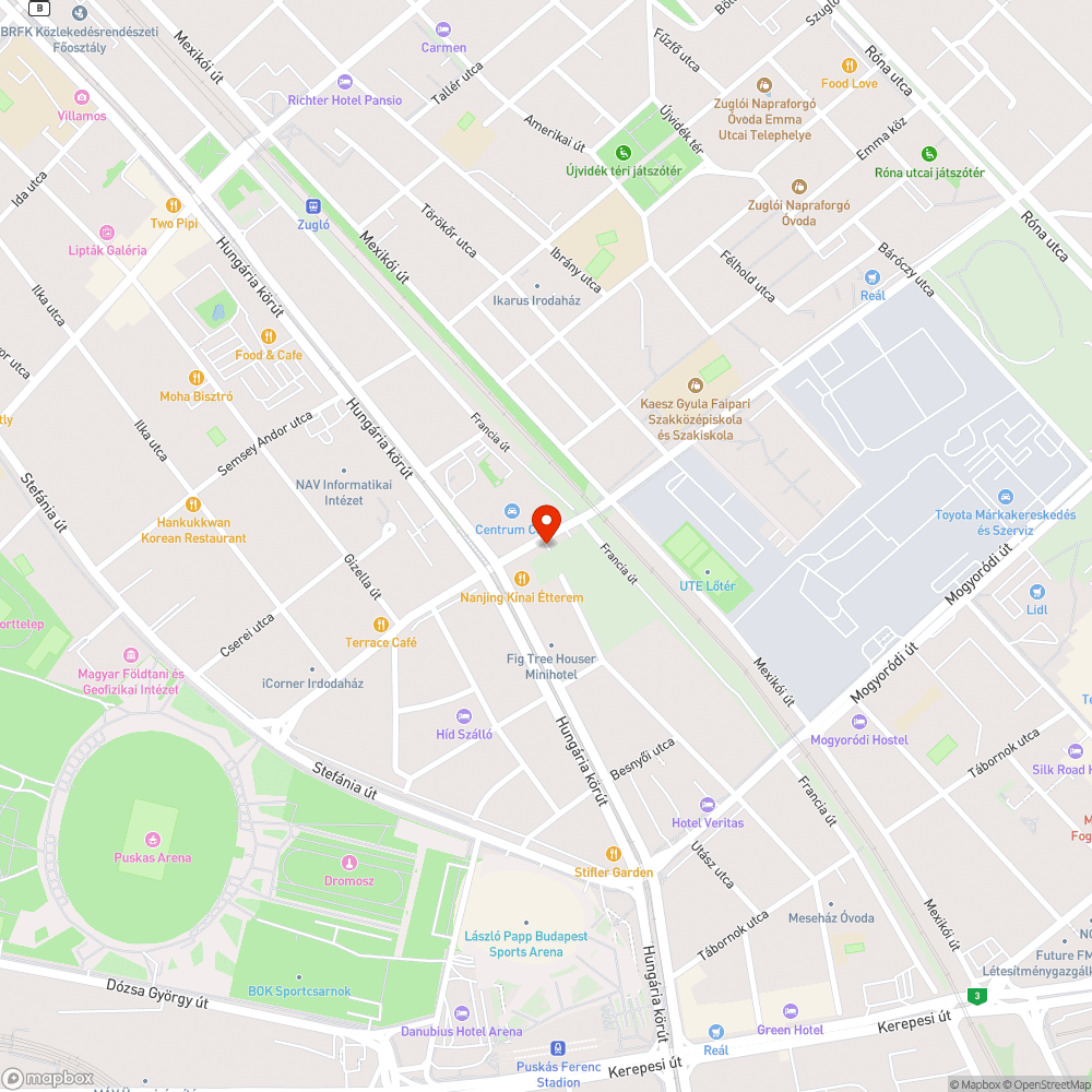 Kidőlt, kiszáradt fa bejelentés helye