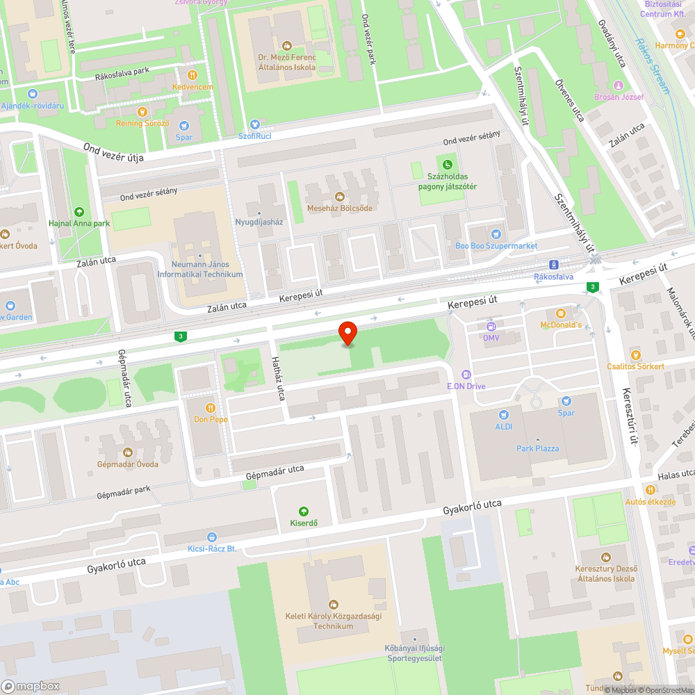 Kutyafuttató akácosodik bejelentés helye