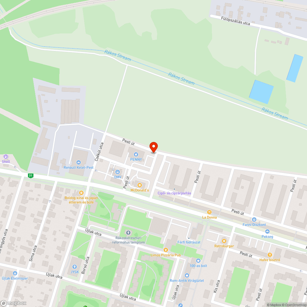 Autóroncs bejelentés helye