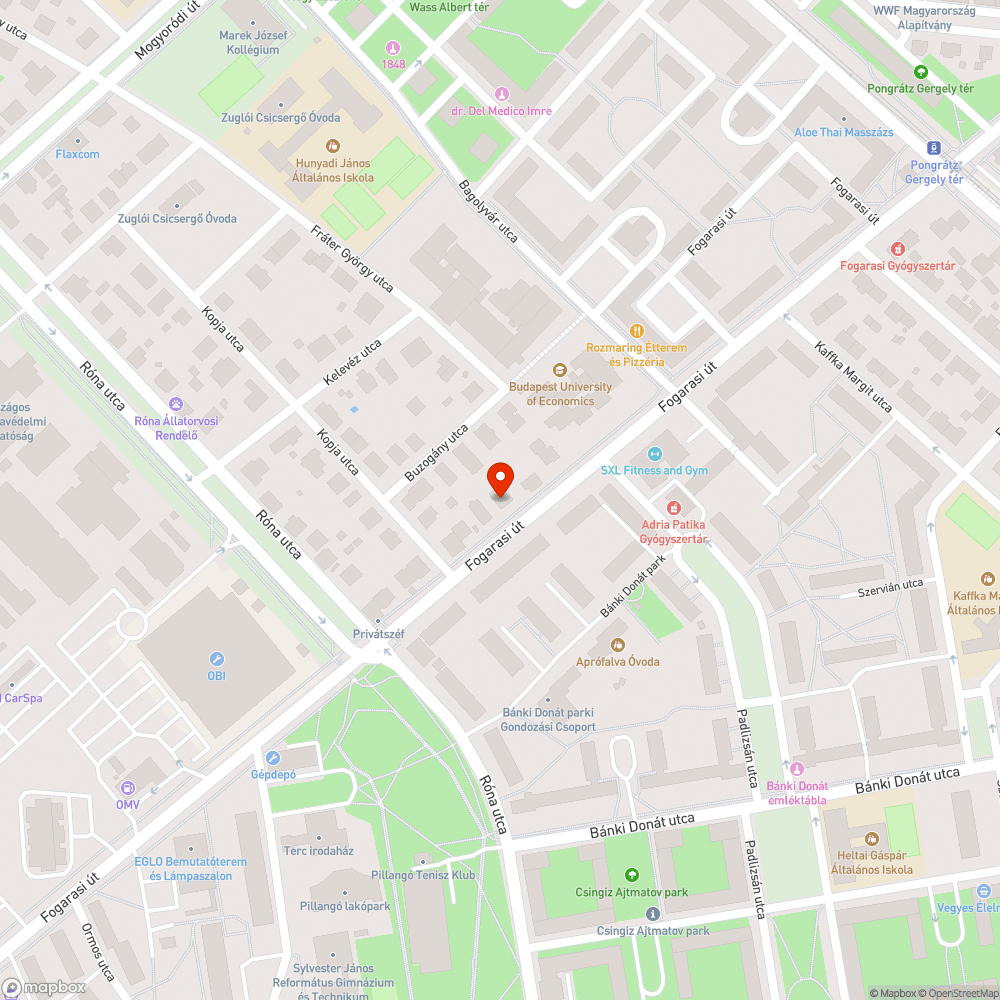 Kidőlt fa bejelentés helye