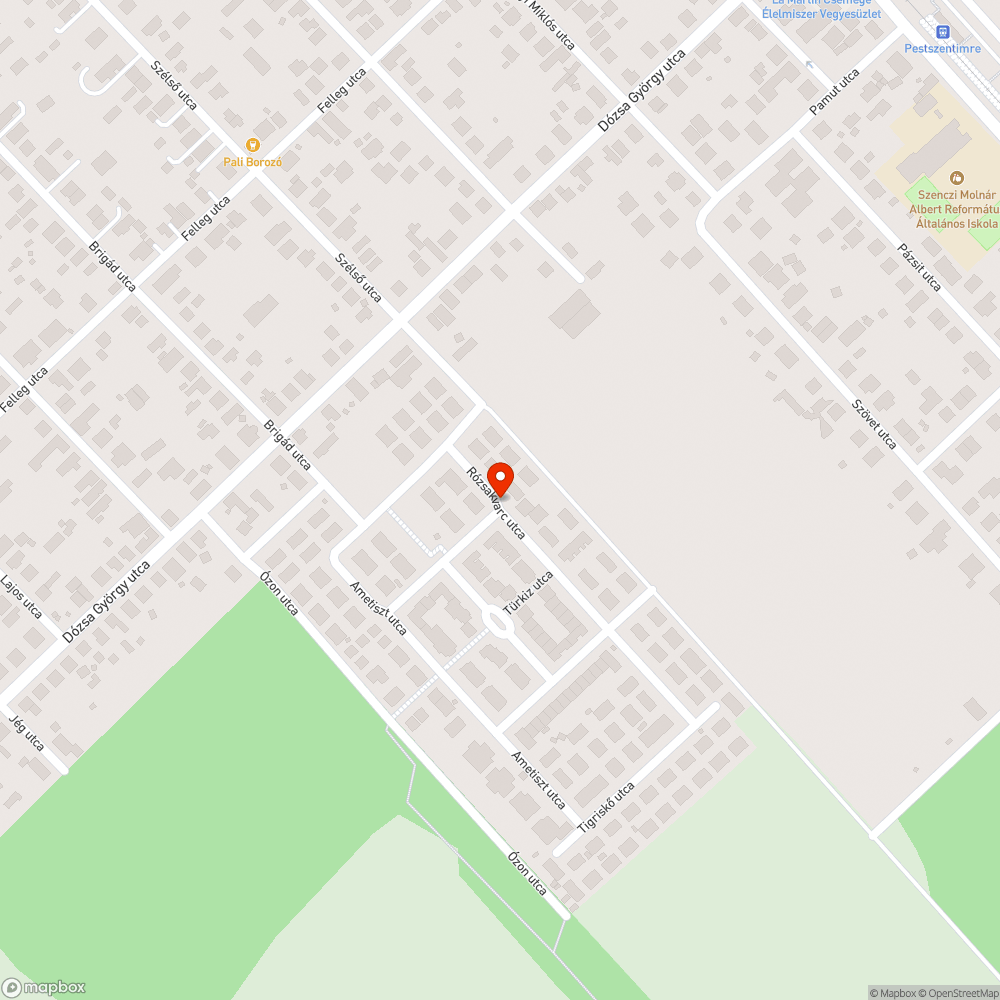 Kátyú és összetört vízelzáró bejelentés helye