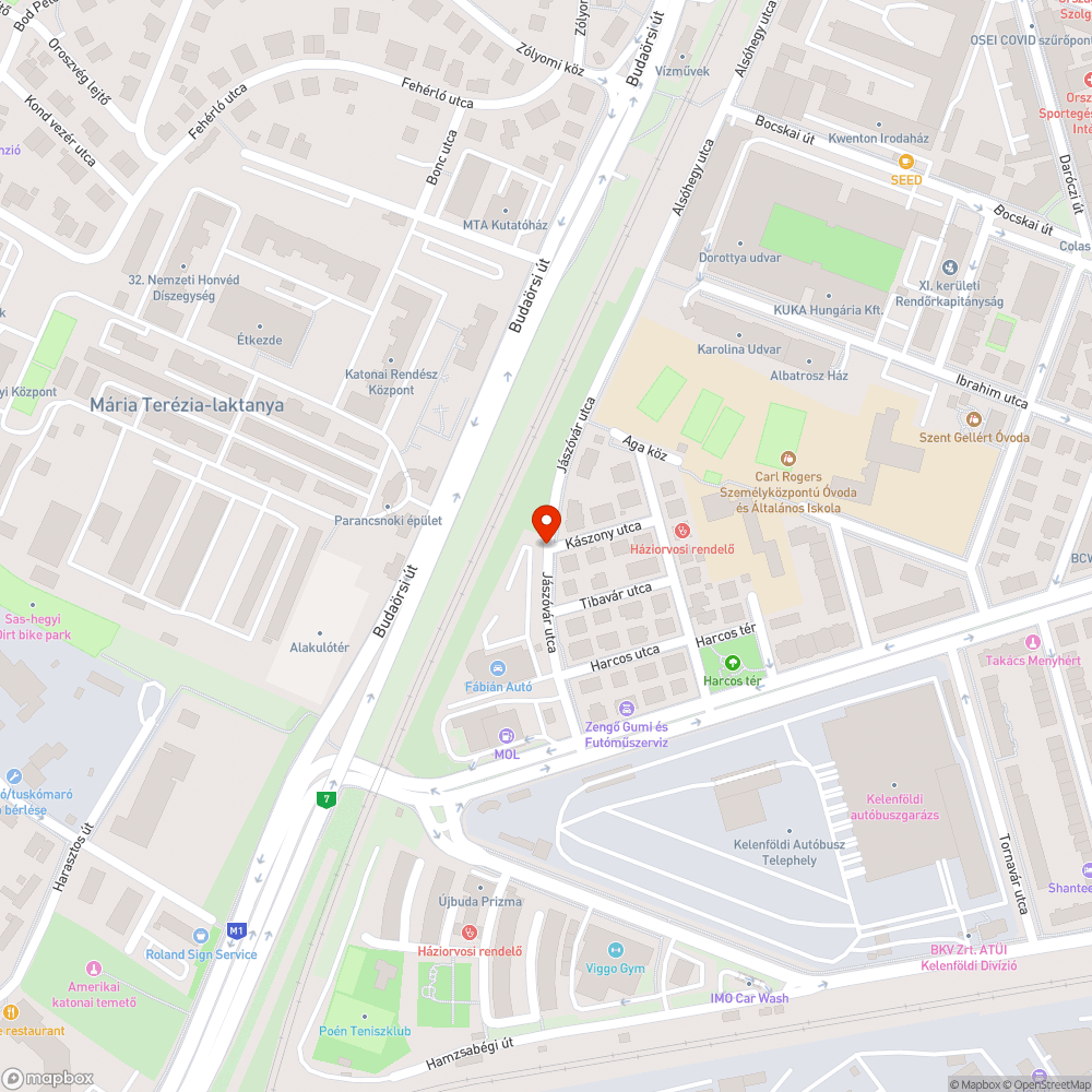 Elhagyott jármű bejelentés helye