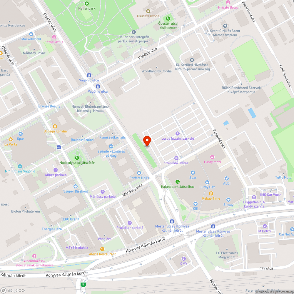 Mester utca - Forinyák G. Utca kereszteződès szemetes bejelentés helye