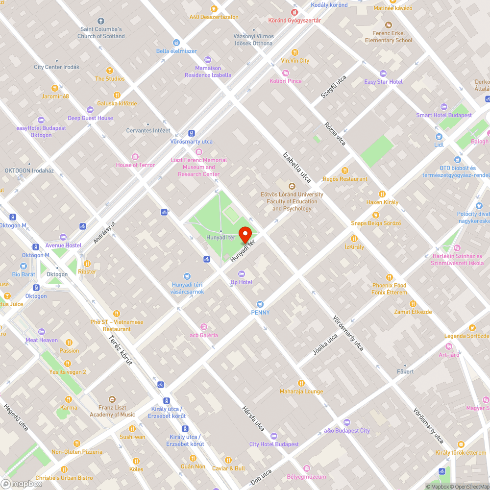 Kerékpárbarát Hunyadi teret! bejelentés helye