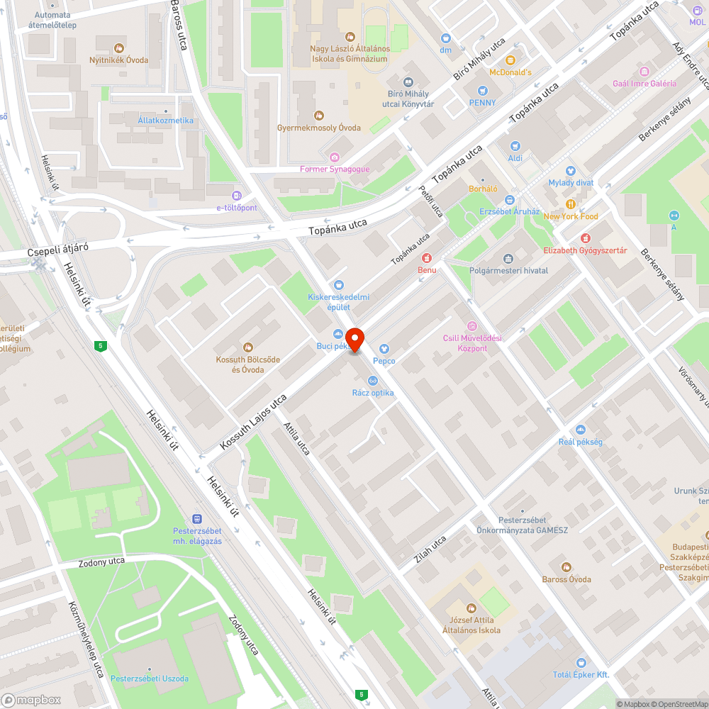 Szétesett szegély bejelentés helye