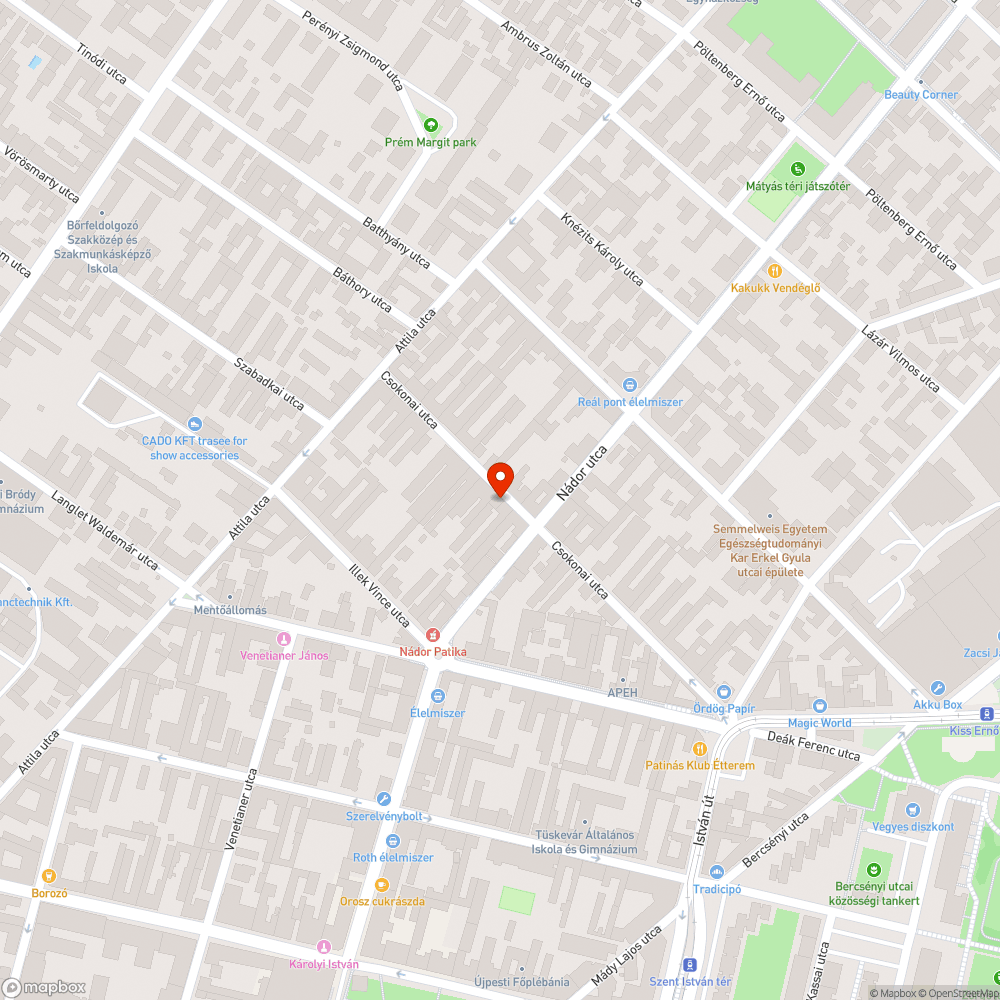 Kiszáradt fa bejelentés helye