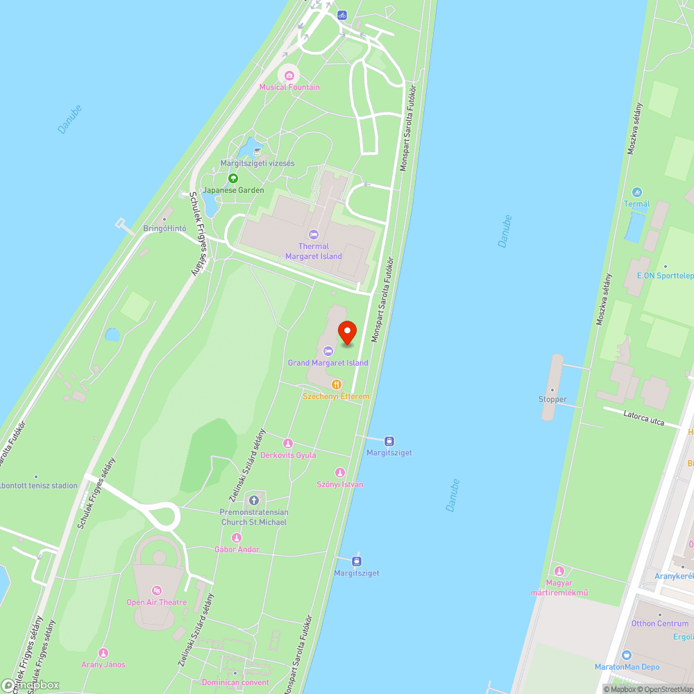 Margitszigeti hibás, balesetveszélyes aknafedél bejelentés helye