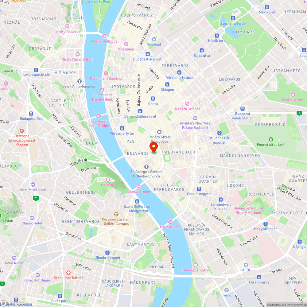 Törött pad a Károlyi-kertben bejelentés helye