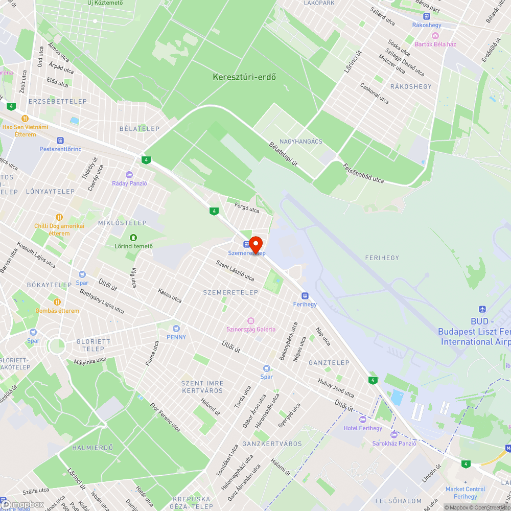 Kátyú bejelentés helye