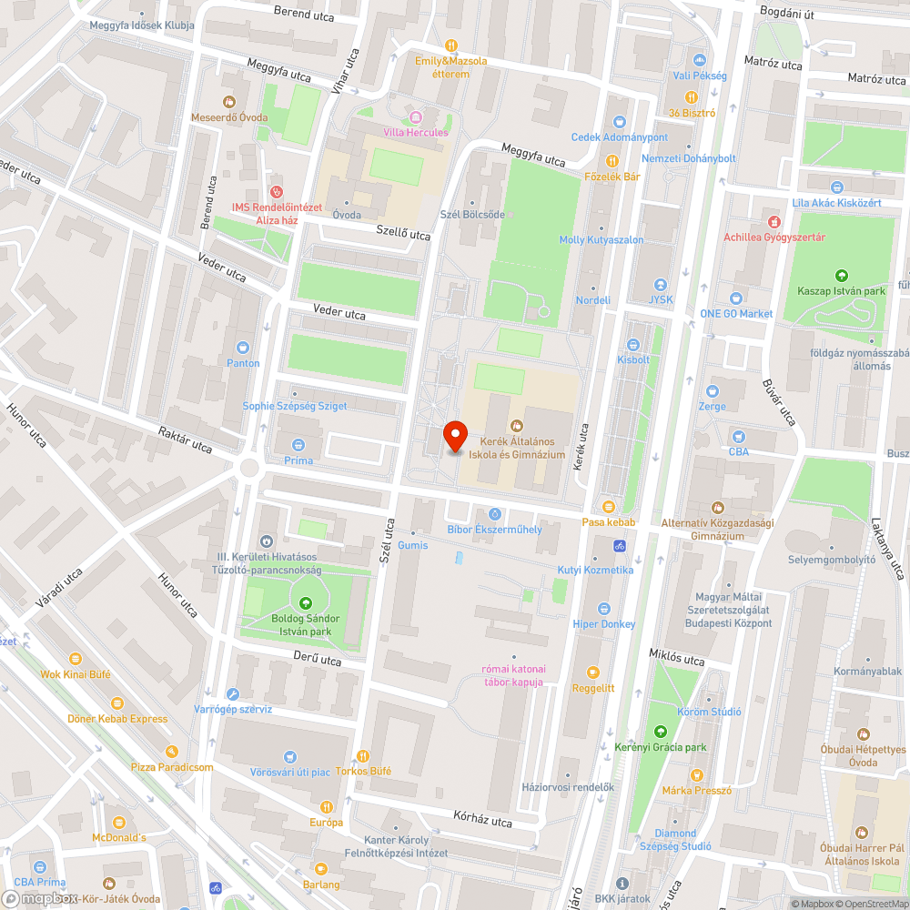 Korlát a Szél utcában bejelentés helye