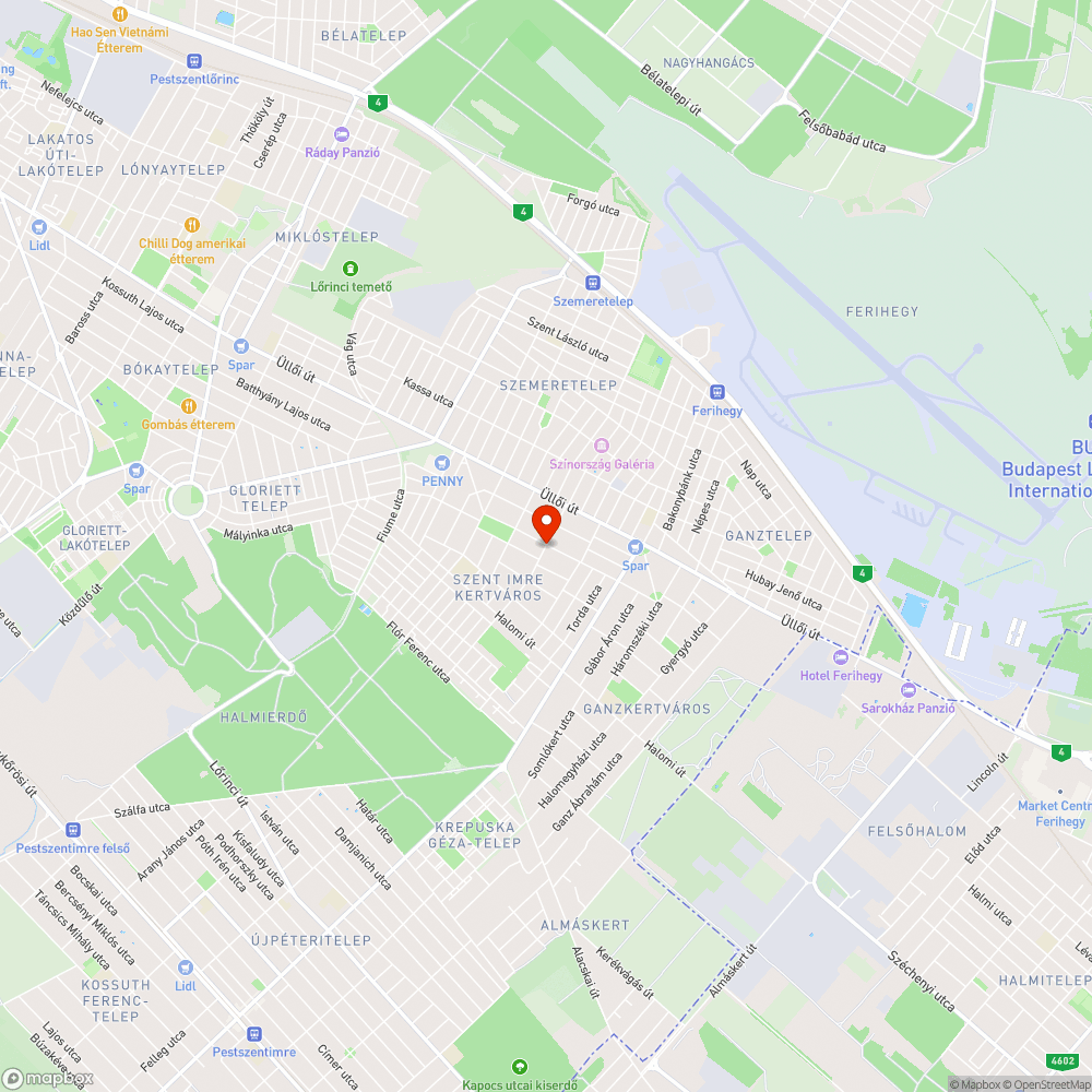 Összehordott sóder bejelentés helye