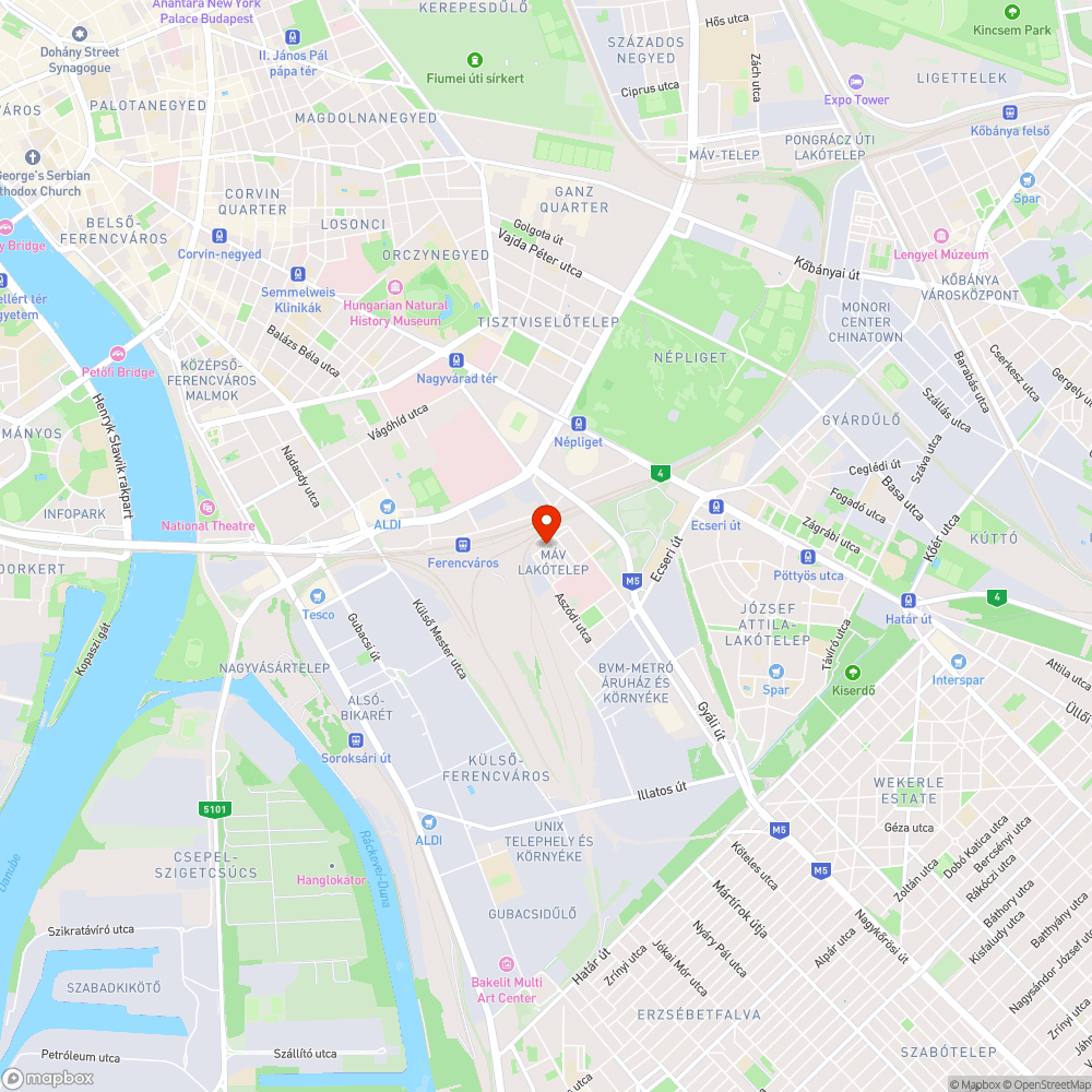 Hiányos közvilágítás a MÁV telep Szerkocsi utcájában bejelentés helye