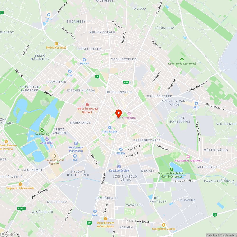 Szemét a Nagytemplom oldalában bejelentés helye