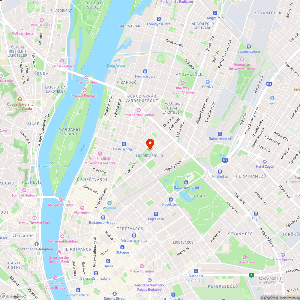 Elhanyagolt Tüzér utcai park bejelentés helye