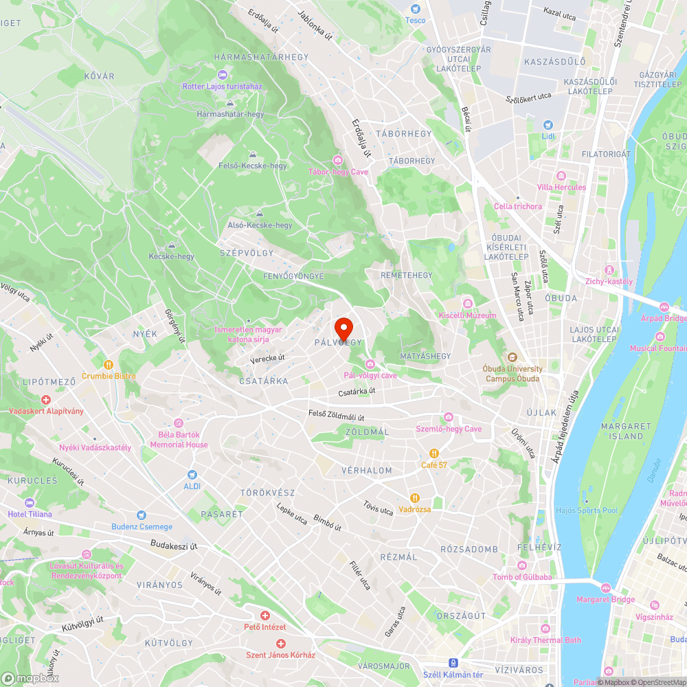 Kátyúk a Cseppkő utcában bejelentés helye