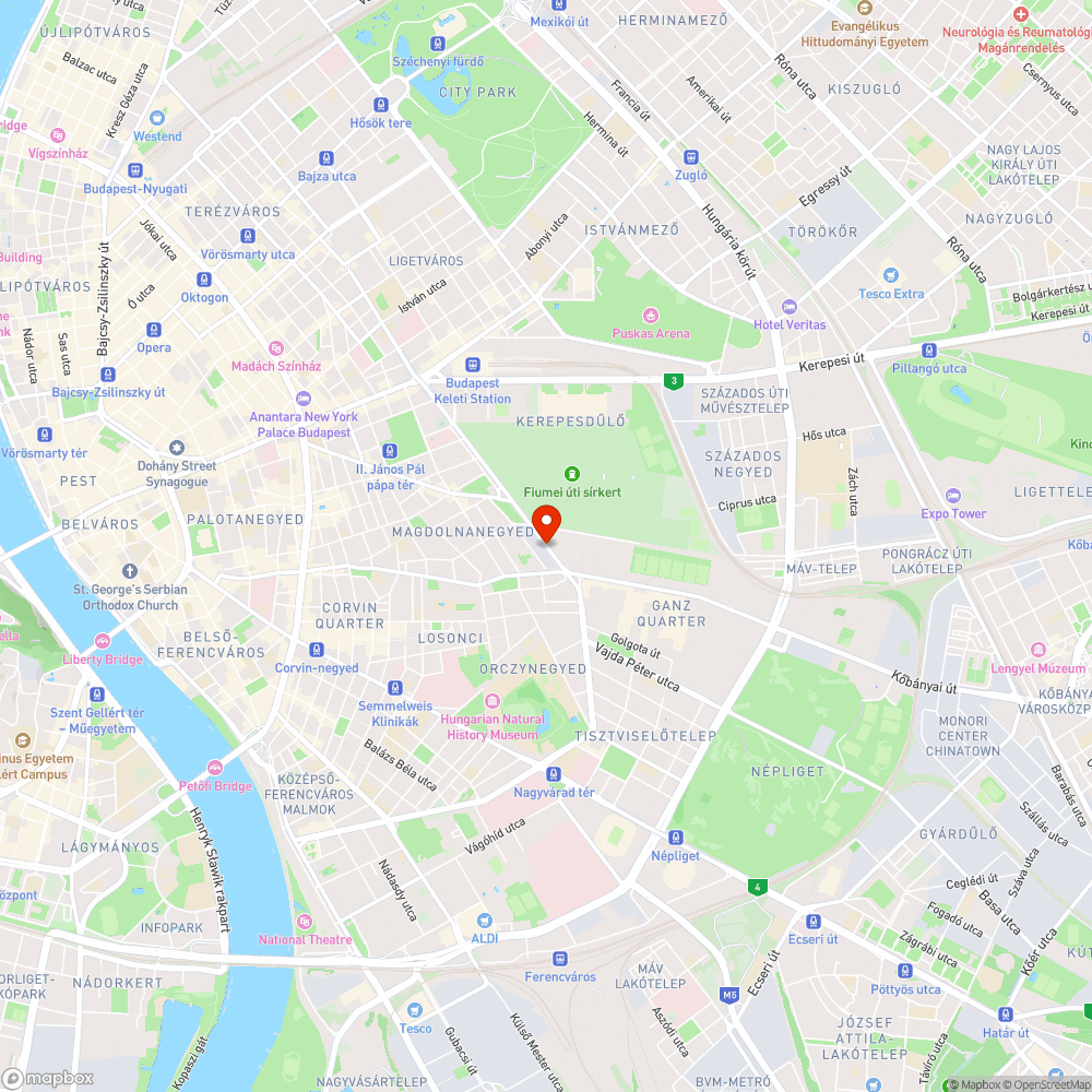 Megrongált korlát bejelentés helye