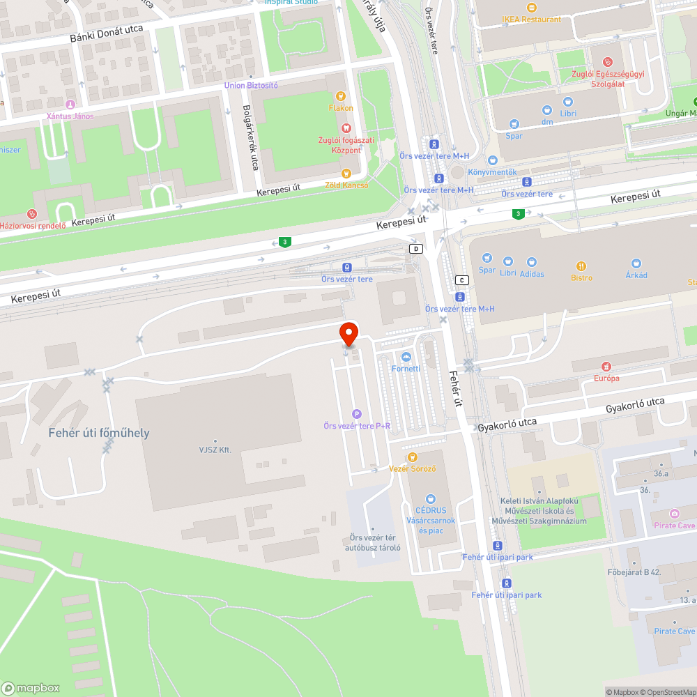 Elhagyott autó a P+R parkolóban bejelentés helye