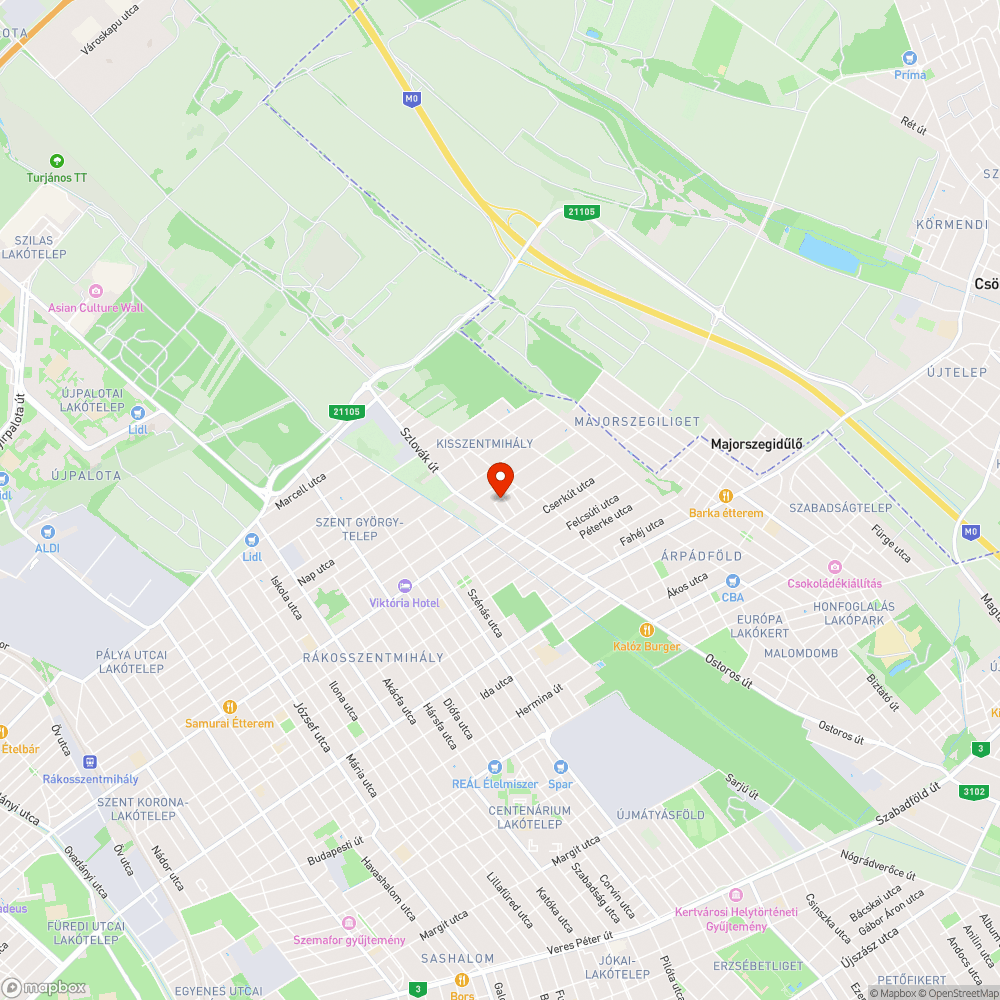 Töredezett úttest kátyúval bejelentés helye