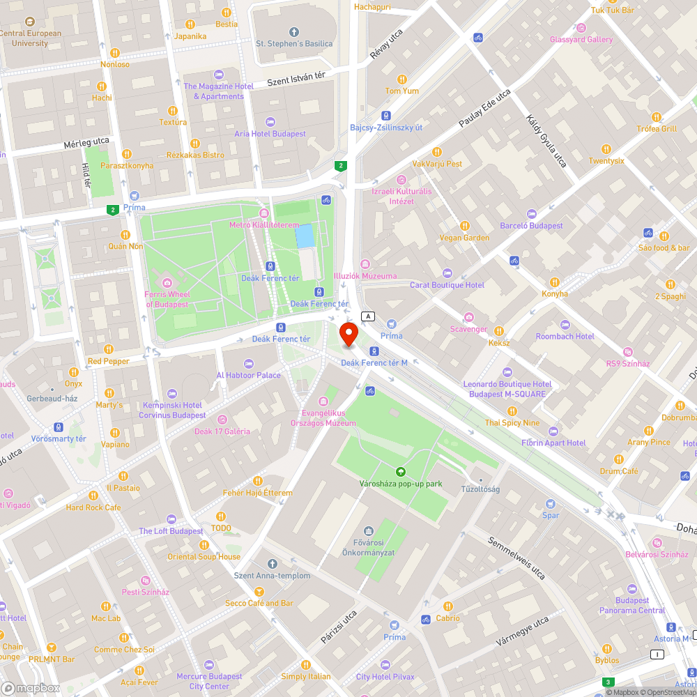 Deák téri szemetesek bejelentés helye