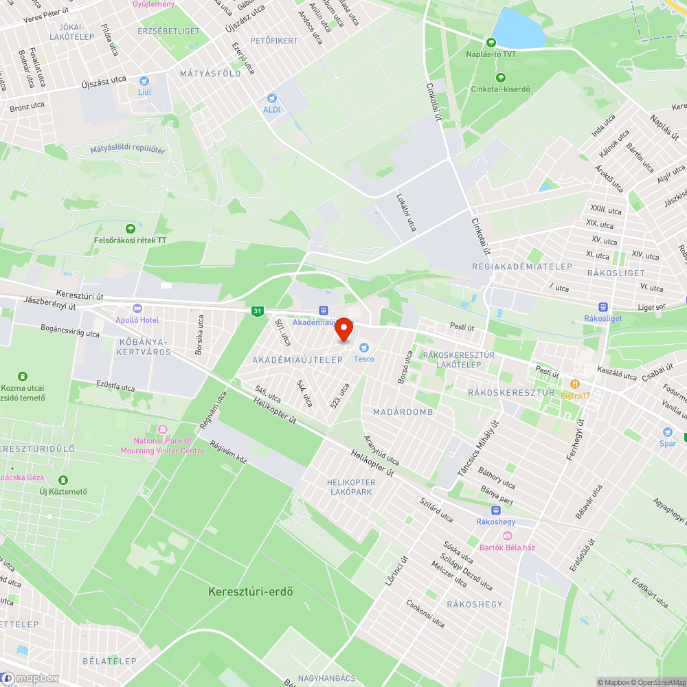 Vízlefolyók az 514. utcában... bejelentés helye