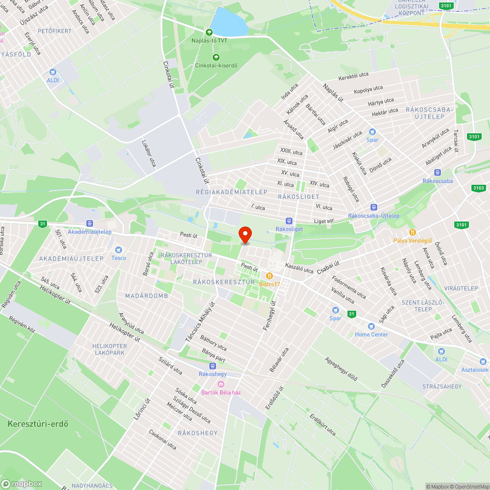 Kaszáló utcai halmok... bejelentés helye